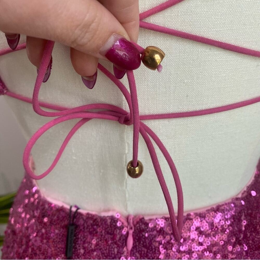 Hello Molly Glittering Pink Mini Dress - Picture 7 of 15